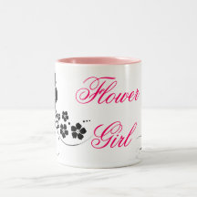 Flower Girl pink Black Mug