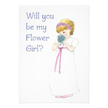 Flower Girl Request Card Invitations