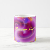 Flower Girl Swirly Heart Mug