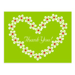 Flower Heart Thank You Postcards