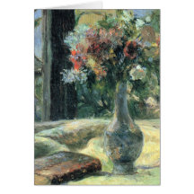 Flower in Vase at the window - Paul Gauguin Cards