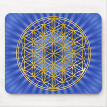 Flower Of Life | gold, big Mouse Pad