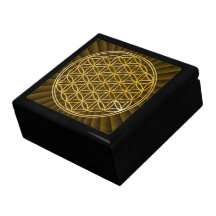 FLOWER OF LIFE - gold + flash brown Gift Boxes