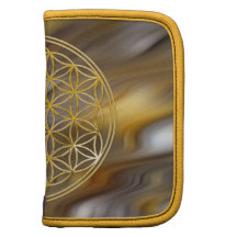 FLOWER OF LIFE - gold + silver + waves BG Organizer
