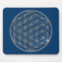 FLOWER OF LIFE - silver Mouse Pad