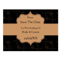 Flower Of Love (Henna) (Golden) (Save The Date) Postcards