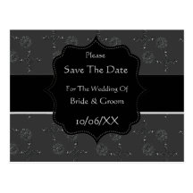 Flower Of Love (Henna) Silver/effect Save The Date Postcards