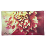 flower on polka dots cosmetic bag