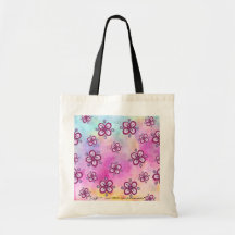 Flower pattern Watercolor background Tote Bag