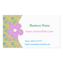 Flower Patterns  Business Profile Card Business Card Template