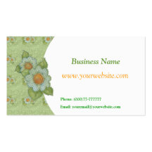 Flower Patterns  Business Profile Card Business Card Template