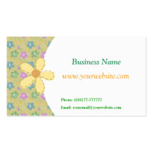 Flower Patterns  Business Profile Card Business Card Template