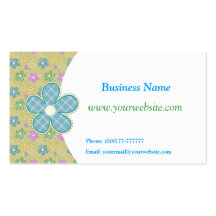 Flower Patterns  Business Profile Card Business Card