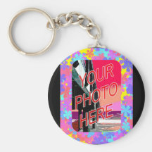 Flower Power Frame Key Chains