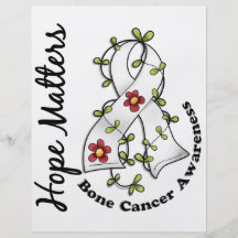 Flower Ribbon 4 Hope Matters Bone Cancer Flyers