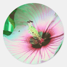 Flower Round Stickers