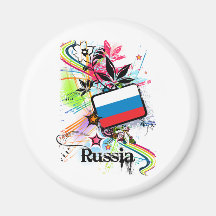 Flower Russia Fridge Magnets