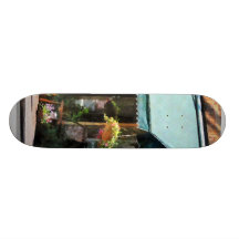 Flower Shop With Green Awning Skateboard Decks