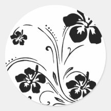 Flower Tattoo Round Sticker