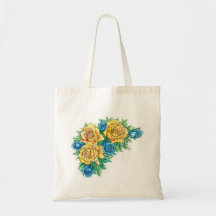 Flower tote canvas bag