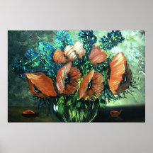 Flower vase poster