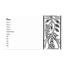 flower vine business cards