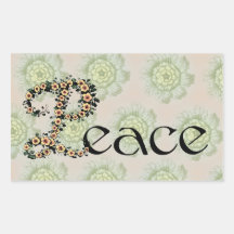 Flowered Peace Sticker