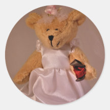 Flowergirl Bear Sticker