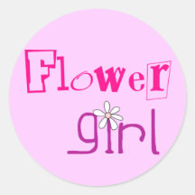 Flowergirl Favours Round Stickers