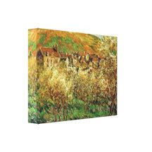 Flowering apple trees by Claude Monet Stretched Canvas Prints