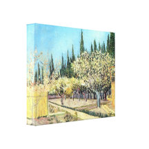 Flowering fruit garden by Vincent van Gogh Canvas Prints