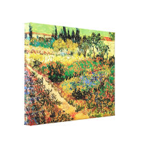 Flowering Garden with Path by Vincent van Gogh Stretched Canvas Prints