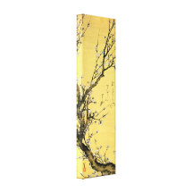Flowering plum by Hokusai Gallery Wrapped Canvas