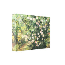 Flowering Rosebush by Vincent van Gogh Stretched Canvas Print