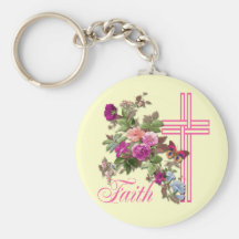 FLOWERS AND FAITH KEY CHAINS
