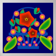 Flowers Basket Posters
