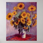 Flowers by Claude Monet Poster