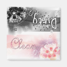 Flowers - Clean or Dirty Magnets
