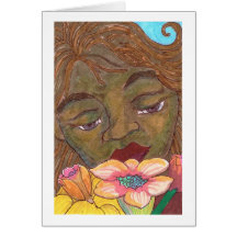 Flowers & Faces- Summer Fragrance Greeting Cards