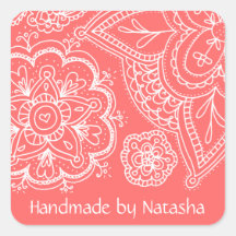 Flowers & Paisley Patter, ID Stickers