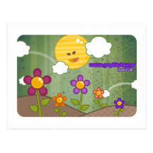 flowers postcard