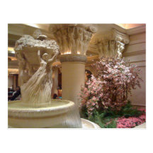 Flowery fountain postcards