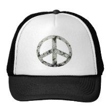flowery peace symbol hats
