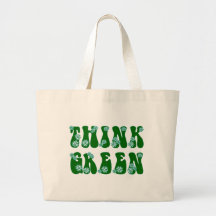 Flowery Think Green Bag