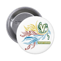Flowing Vegetarian Colours Pins