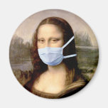 Flu Season Mona Lisa with Mask Magnets