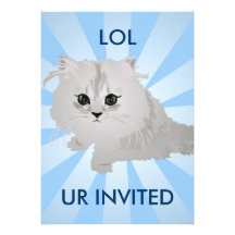 Fluffy Kitten Invitation