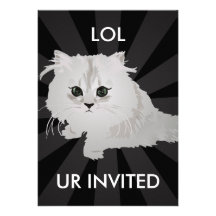 Fluffy Kitten Invitation
