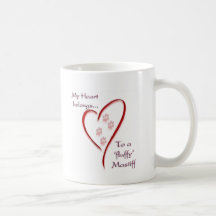 Fluffy Mastiff Heart Belongs Mugs