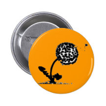 Fluffy Seed Dandelion Pinback Buttons
